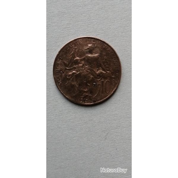 FRANCE = 1 PIECE DE  MONNAIE  DE 10 CENTIMES  DE 1913