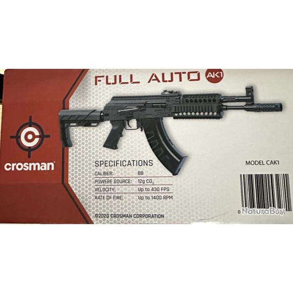 Carabine CO2 FULL AUTO BBS cal 4,5mm mod�le AK1