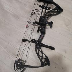 ARC A POULIES KIT BOWTECH ZION CARBON DROITIER NOIR 25.5-30.5" 50# MAX DESTOCKAGE