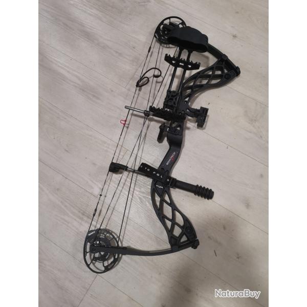 ARC A POULIES KIT BOWTECH ZION CARBON DROITIER NOIR 25.5-30.5" 50# MAX DESTOCKAGE