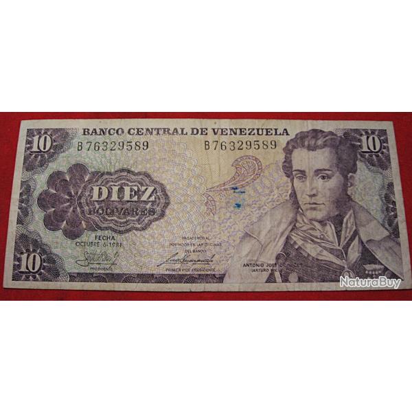 Venuzuela , billet de 1010 bolivares 1981 ttb