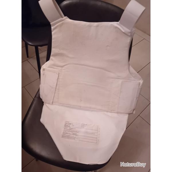 ENCHERE GILET PARE BALLES HIGHMARK BLANC PORT DISRET EN KEVLAR TAILLES REGLABLE M/L