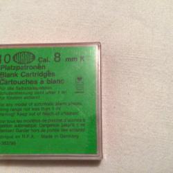 10 cartouches 8m/m a blanc