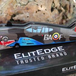 Couteau Avion Semi Automatique Linerlock Lame Acier Inox noire Manche Synth&eacute;tique Design Avion