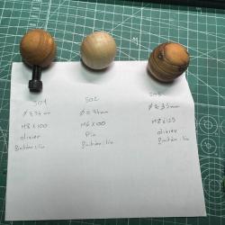 Boule de culasse bois massif (olivier ou pin) insert m&eacute;tal ou autre model sur demande voir photo