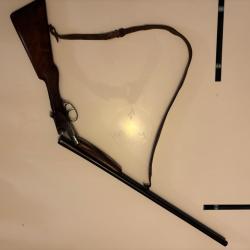 Fusil juxtapos&eacute; artisanal calibre 12/70 bon &eacute;tat g&eacute;n&eacute;ral.