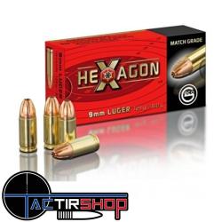Munitions Geco 9mm Hexagon 124 gr boite de 50