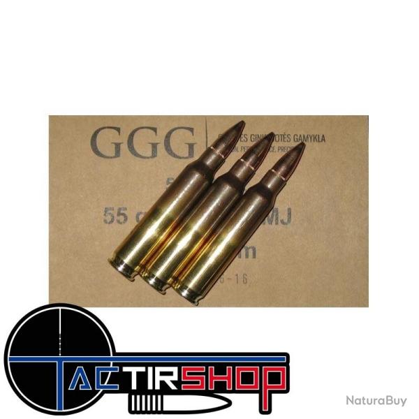 Munition GGG cal.223 Rem FMJ 55 gr boite de 50
