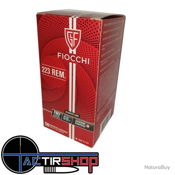 Munitions Fiocchi FMJ 223 Rem 55 gr boite de 50