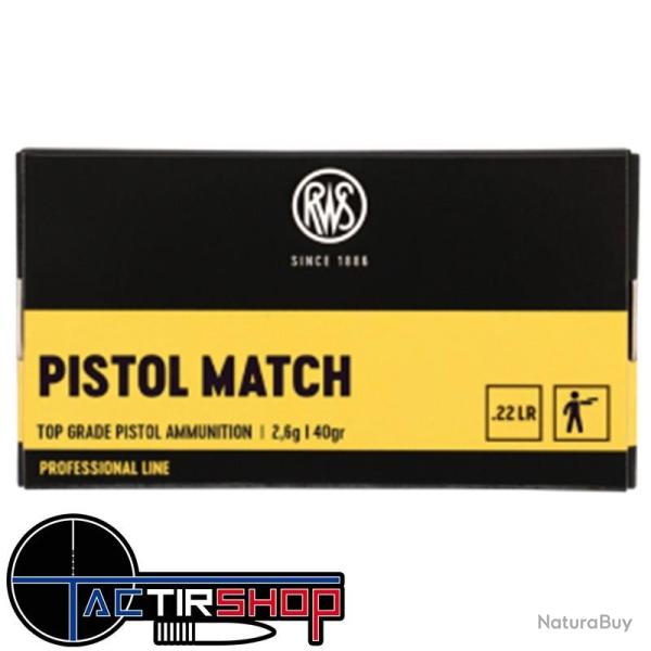 RWS Pistol Match cal.22lr Professionnal Line par 50