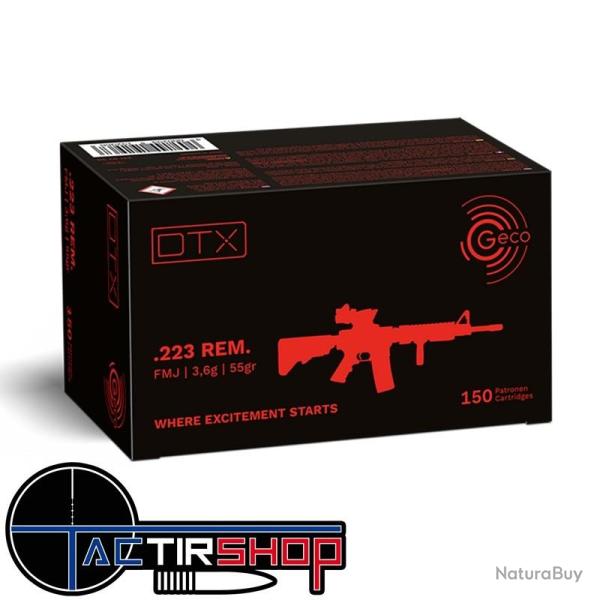 Munitions GECO cal.223 Rem DTX FMJ 55gr boite de 150