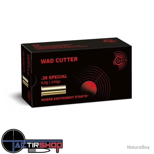 Munitions Geco 38 sp�cial WC Wad Cutter 9,6g / 146gr boite de 50