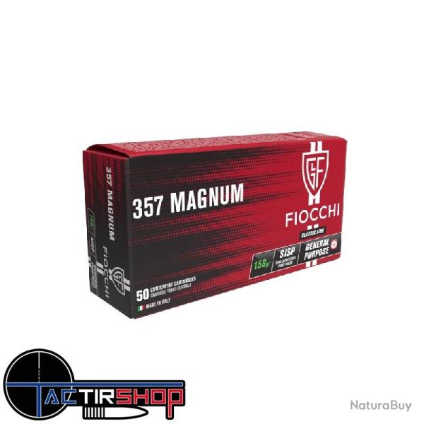 Munitions Fiocchi 357 Magnum SJSP 158 gr boite de 50