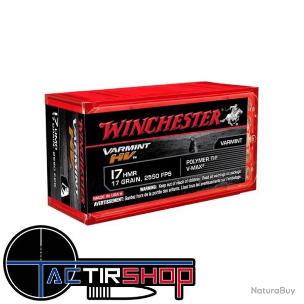 Munitions Winchester .17 HMR Varmint HV Bo�te de 50