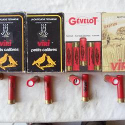 Lot de 4 bo&icirc;tes anciennes  en calibre 12m/m.