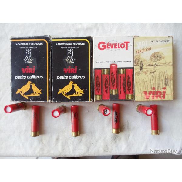 Lot de 4 bo�tes anciennes  en calibre 12m/m.