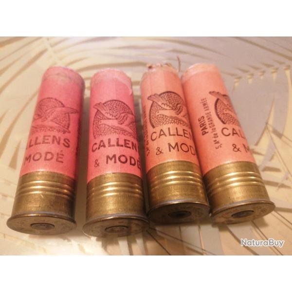 4 DOUILLES CARTONS CALLENS MOD� DE CALIBRE 12