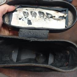 Paire de jumelles US Navy WW2 originale avec &eacute;tui cuir