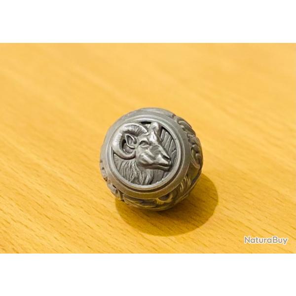 Boule de levier d'armement t�te de " Bouquetin "
