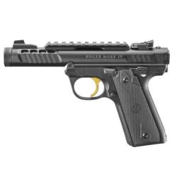 PISTOLET RUGER MARK 4 22/45 LITE NOIR ANODISE FILETE CAL 22 LR