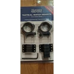 COLLIERS MONTAGE HAWKE FIXE TACTICAL MATCH RAIL WEAVER DIAM 30MM + EXTENSION PICATINNY/WEAVER