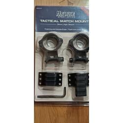 COLLIERS MONTAGE HAWKE FIXE TACTICAL MATCH HAUT RAIL WEAVER DIAM 30MM + EXTENSION PICATINNY/WEAVER