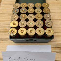 boite pour 25 munitions calibre 12/70 (ou pour calibre 16)