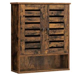 Armoire murale meuble de rangement suspendu pour salle de bain armoire &agrave; pharmacie placard comparti