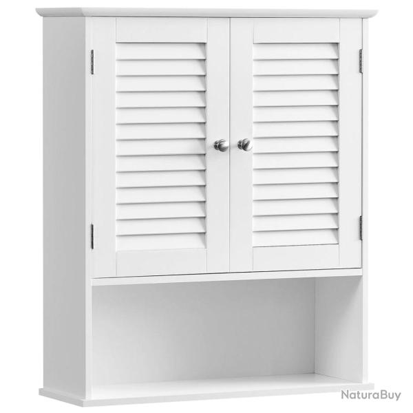 Meuble mural meuble de rangement suspendu pour salle de bains armoire � pharmacie avec �tag�re r�gl