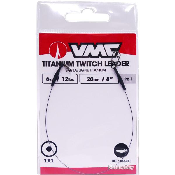 Bas de Ligne VMC Titanium Twitch Leader 20cm 3kg A l'unit�