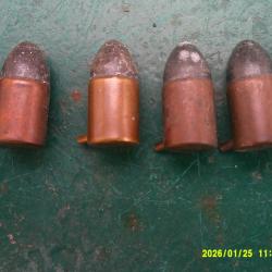 A voir 6 cartouches 12 mm &agrave; broche   tr&egrave;s bon &eacute;tat