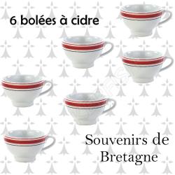 LOT DE 6 BOL&Eacute;ES TRADITION BZH