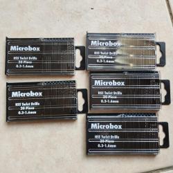 BRADEES !!! 5 boites de 20 forets de pr&eacute;cision de diam&egrave;tres 0.3mm &agrave; 1.6mm NEUFS
