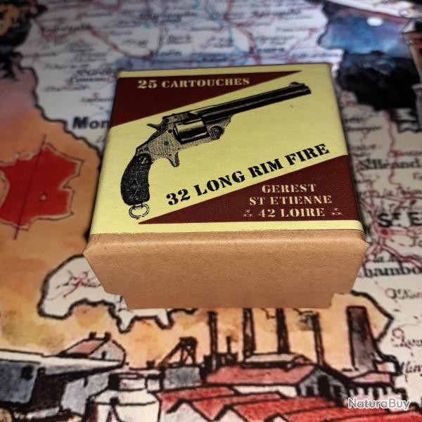 32 Long RF (Rim Fire) (G�rest Saint Etienne): Reproduction boite munitions (vide) GU 14487368