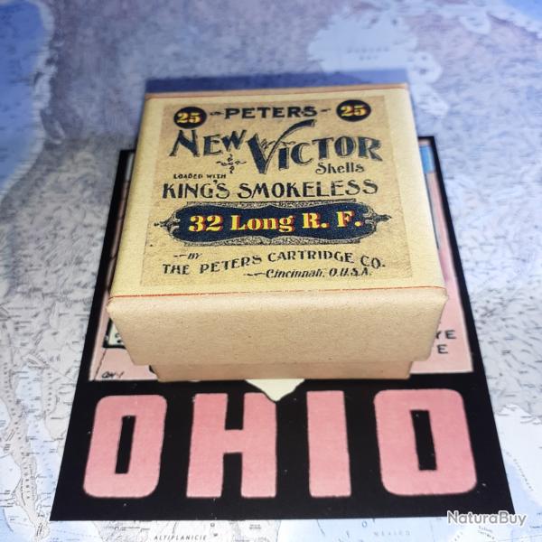 32 Long RF (Peters Cartridge): Reproduction boite munitions Vintage (vide) PC 14487401
