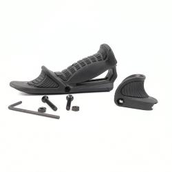 Poign&eacute;e Tactique Angulaire PTK & VTS + Handstop Noire pour rail P&icirc;catinny