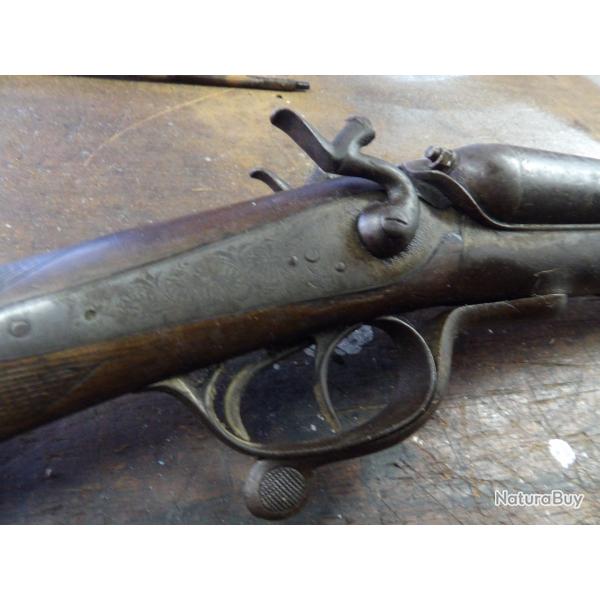 fusil chasse ST Etienne grav� cal16 16/65 sale  mais neau canon int� / exterieur acier Lebel