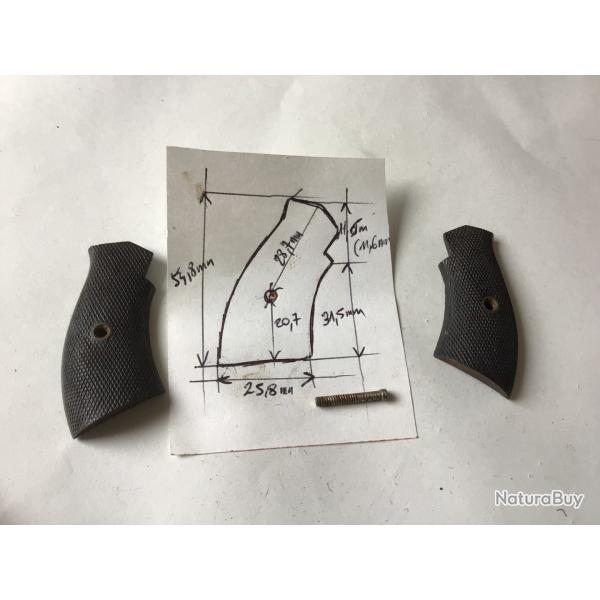 VENDU PAR LE-CUIRASSIER PAIRE N�2 PAIRE DE PLAQUETTES POUR REVOLVER BULLDOG CALIBRE 320