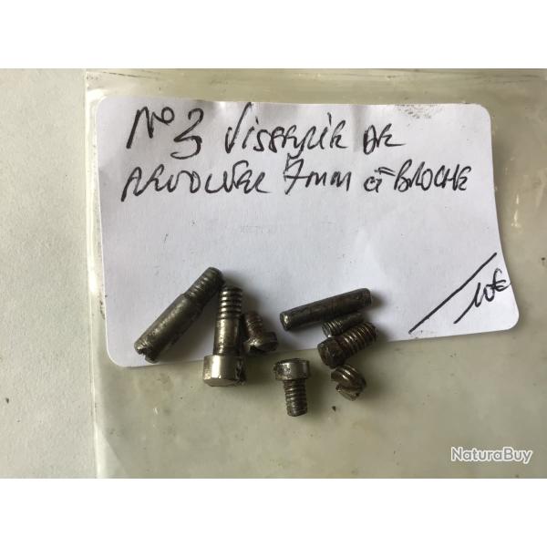 VENDU PAR LE-CUIRASSIER N�3 LOT DE VIS POUR REVOLVER � BROCHE CALIBRE 7 MM