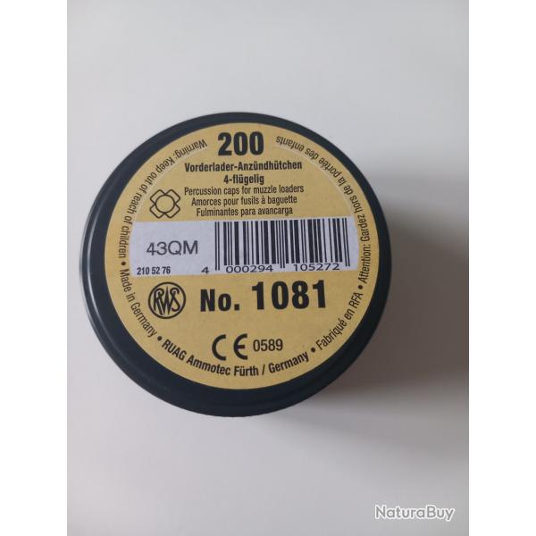 Amorce 1081 RWS � ailettes pour fusil poudre noire