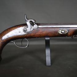 Pistolet d'ar&ccedil;on &agrave; percussion - Espagne, Eibar, dat&eacute; 1850
