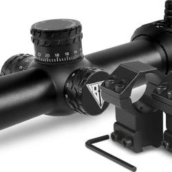 Lunette de Vis&eacute;e 1.2-7x24 FFP HD Mil-Dot Grav&eacute; Rouge Vert Tube 30 mm &Eacute;tanche Antibu&eacute;e Chasse Tir