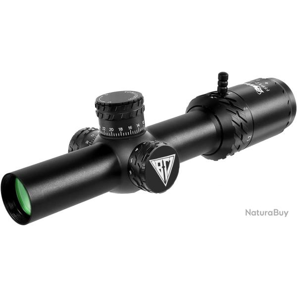 Lunette de Vis�e 1.2-7x24 FFP R�ticule Mil-Dot illumin� Rouge & Vert Tube 30 mm �tanche & Antibu�e
