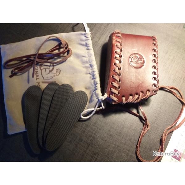 sabot amortisseur de crosse en cuir