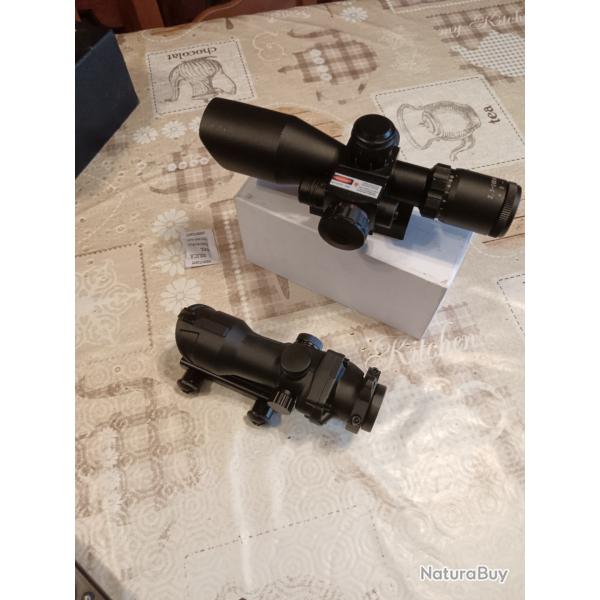 Lot de lunette et point rouge d�fectueux