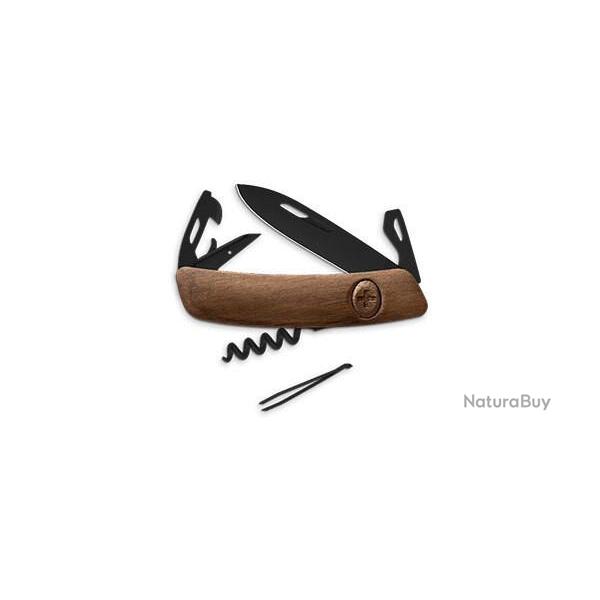 Couteau Suisse Swiza D03 ALLBLACK, noyer