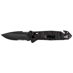 Couteau pliant TB Outdoor CAC Mixte Toxifi&eacute; - 4 fonctions - Noir