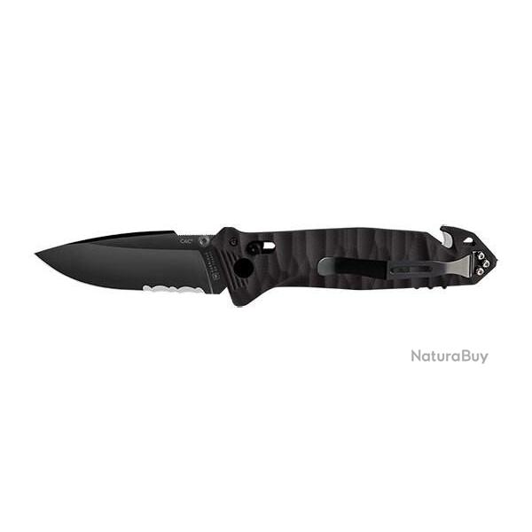 Couteau pliant TB Outdoor CAC Mixte Toxifi� - 4 fonctions - Noir