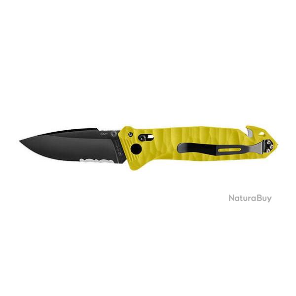 Couteau pliant TB Outdoor CAC Mixte Toxifi� - 4 fonctions - Jaune