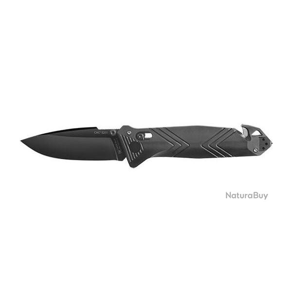 Couteau pliant TB Outdoor CAC Lisse - 4 fonctions - Noir
